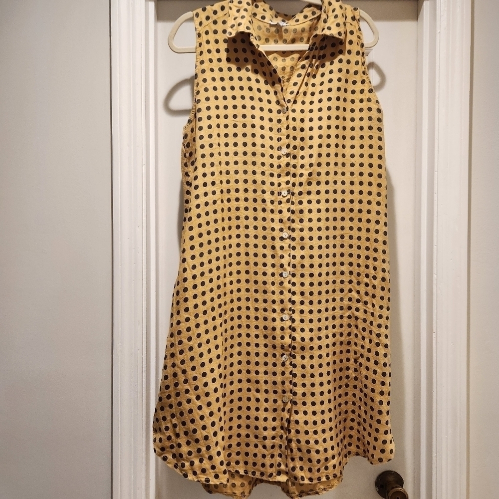 Vintage Rosemarine 100٪ Linen Dress Made In Italy Women's Size Large